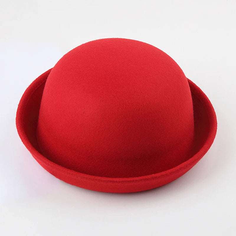 Women's Fedoras Hats Fall Winter Fashion Warm Wool Felt Retro Vintage Animal Cap Not Deformed Fedoras Caps For Women