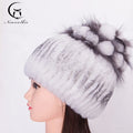 Hat Women Winter With Real Nature Fur Beaver Rabbit Wool Hats Female Fur Hat Leather Warm Fashion Rabbit Hair Fox Fur Hats Women