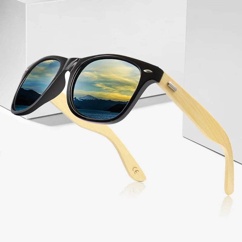 Sunglasses Men Brand Designer Travel Goggles Sun Glasses Vintage Wooden Leg Eyeglasses Fashion Sunglasses Women Male Female