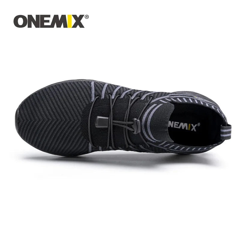 ONEMIX Lightweight Sneakers for Men Waterproof Breathable Wading Training Male Outdoor Anti-Slip Trekking Sports Stocked Shoes