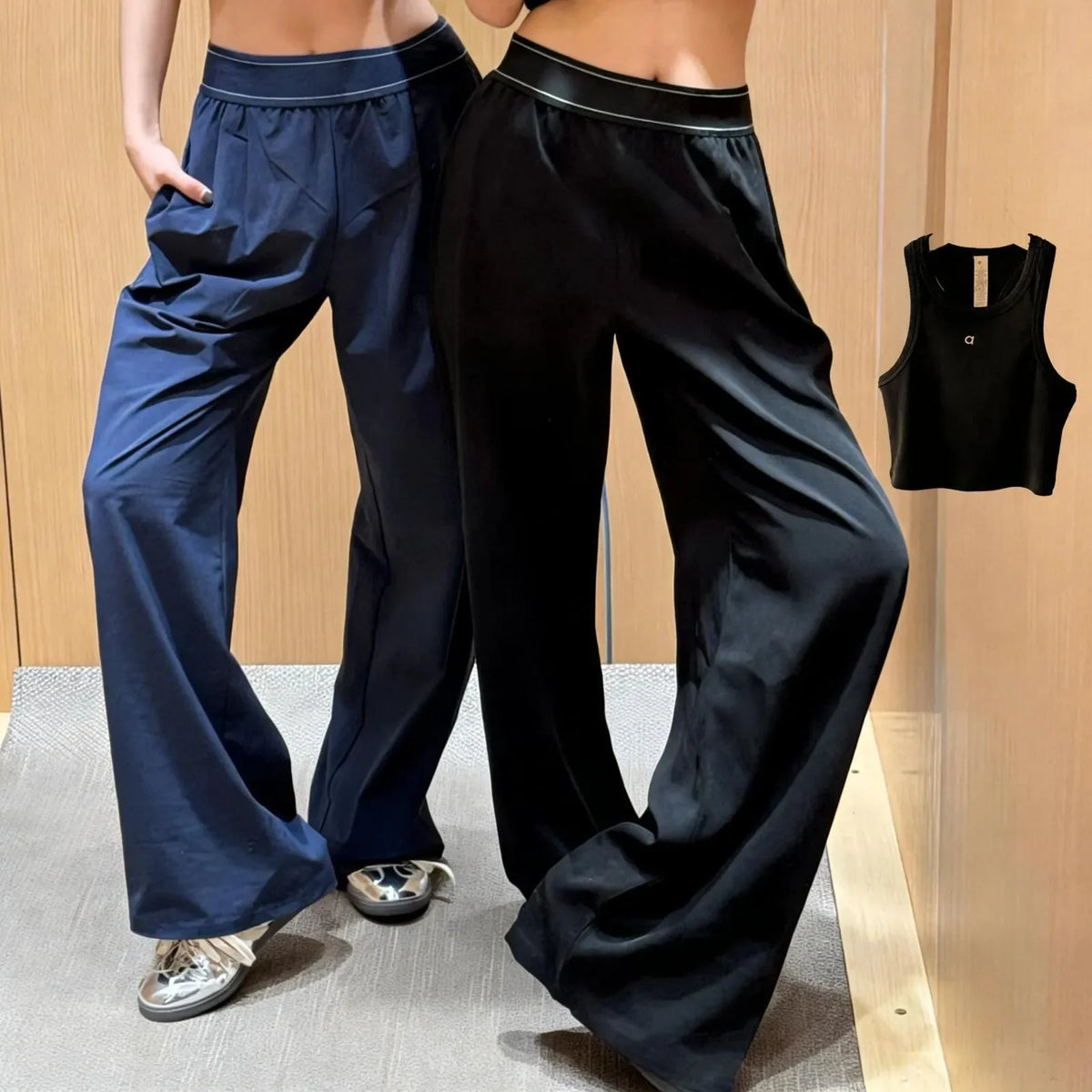 Yoga Pants Gym Clothing Women Sports Dance StudioTrousers Straight-Leg Suit up Pant Jogger Sweatpants
