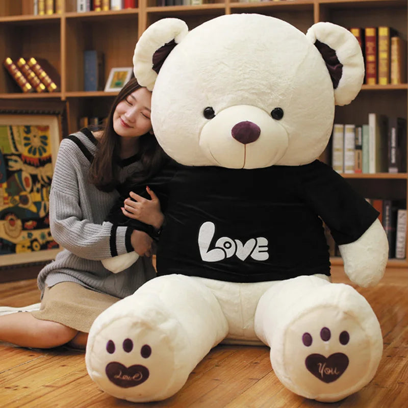 Genuine Customized Hoodies Bear Plush Toy Ribbon Teddy Bear Doll Cuddle Bear Dolls Girl Gift Shop Wholesale
