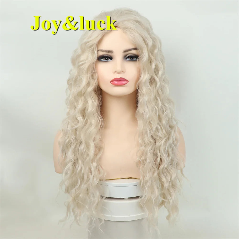 Wholesale Factory Long Women's Wigs  Lavender Silver Ombre  Natural Wavy  Dark Hair Roots Women's Synthetic Cosplay Hair Wigs