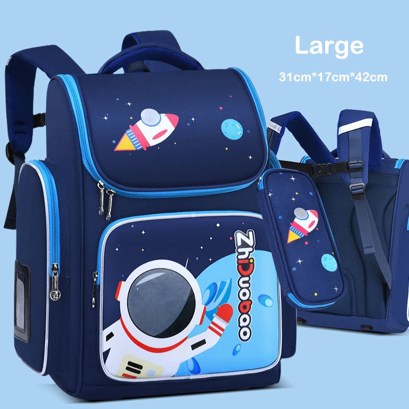 Waterproof Children School Bags Boys Girls Cute Kids Cartoon Kindergarten Schoolbag Orthopedic Primary School Backpack Mochila