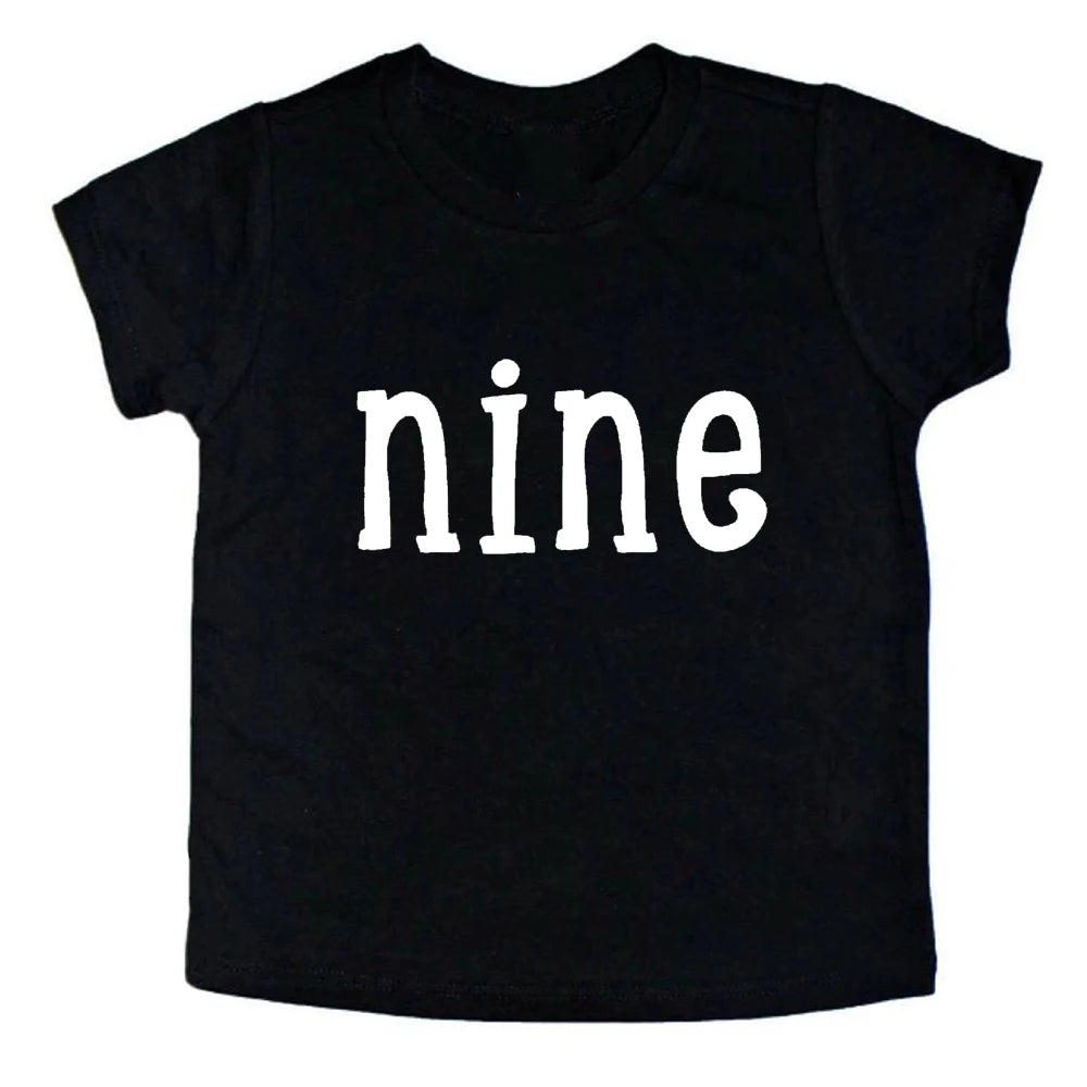 Kid's Birthday Tee Birthday Boy Birthday Girl Age Tee Shirts Short Sleeve Baby Fashion T-shirts Hot Birthday Design Drop Ship