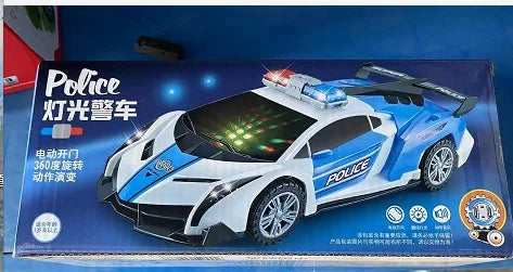 1-3 Children's Music Electric Rotary Universal Police Car Colorful Lights Toy Car