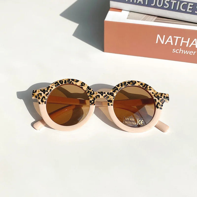 Classic  Children's Sunglasses Infant's Retro Solid Color Ultraviolet-proof Round Convenience Glasses Eyeglass for Kids