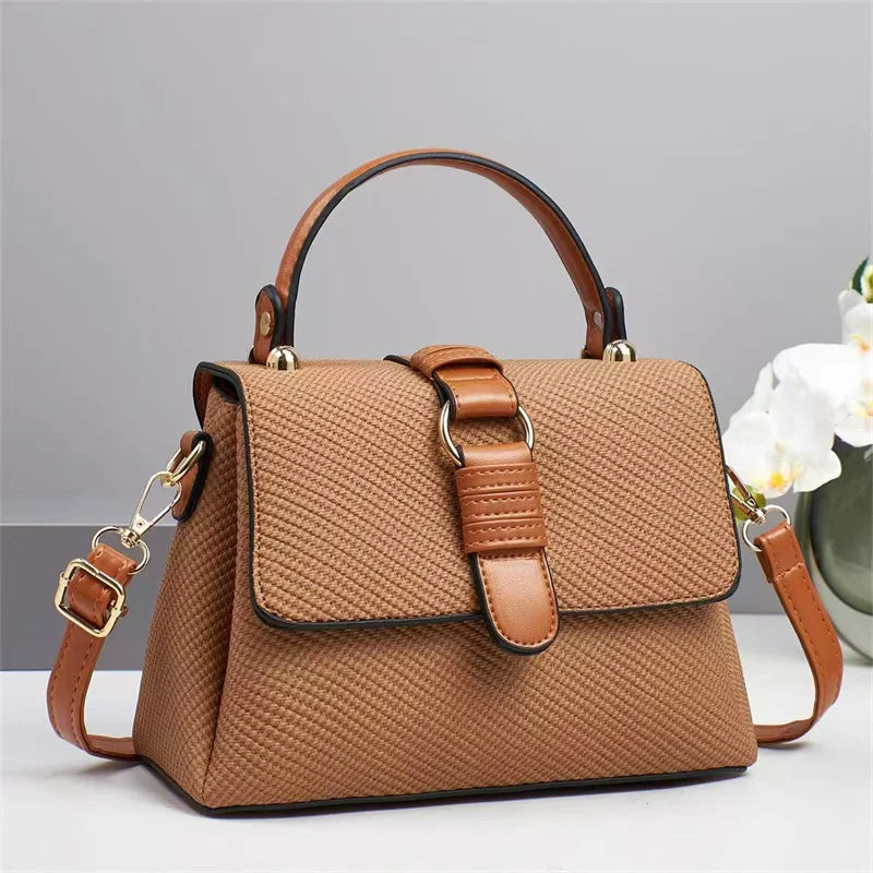 2025 Korean Style Ladies Fashion Large Capacity Women's Bag Solid Color Multifunctional Durable Foldable Zipper Chains
