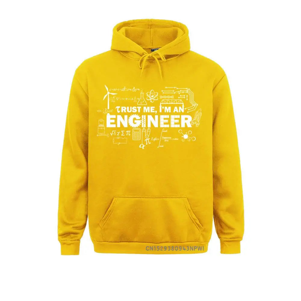Father Day Hoodie Men Trust Me I Am An Engineer Sportswear Geek Male Hoody Letter Math Equation Print Custom Students Fun