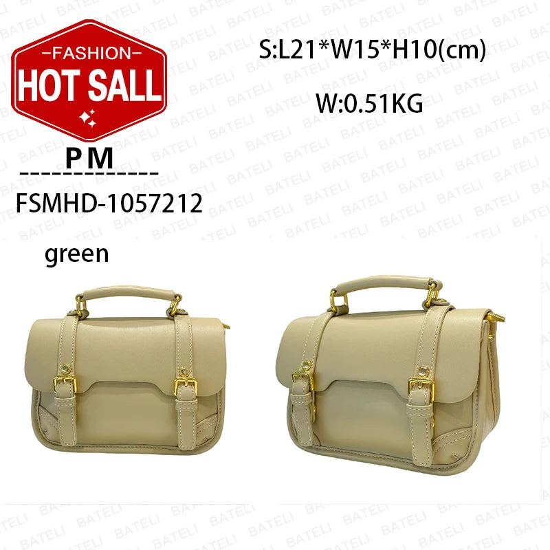 2023 New Niche Lychee Pattern Handbag Summer Simple Small Square Bag High-End and Versatile Crossbody Bag for Women