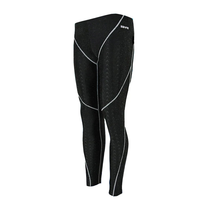 Men's Swimwear Long Swimsuit Protective Rush Guard Waterproof Swimming Trunks Professional Sport Men Jammers