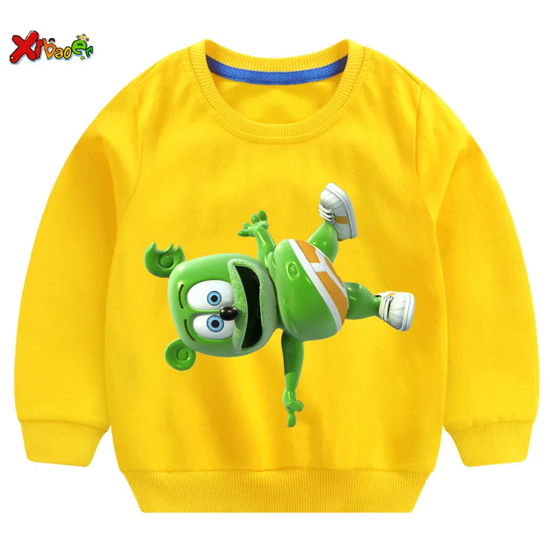 Gummy Bear kids hoodies sweatshirts I LOVE YOU t shirt Fashion Personality Casual T Shirt children boys girls T-shirt sweatshirt