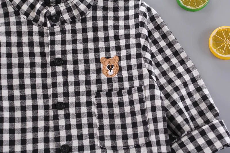 IENENS Kids Boys Gentlemen Shirt Tops Clothes Children Baby Boy Formal Cotton Top T-shirt Clothing Blouse Infant Shirts