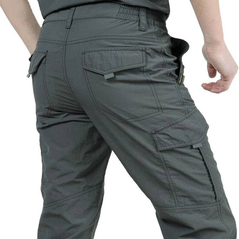 Men's Summer Quick Dry Trousers Lightweight Tactical Pants Thin Casual Breathable Cargo Pants ArmyMilitary Style Long Trousers