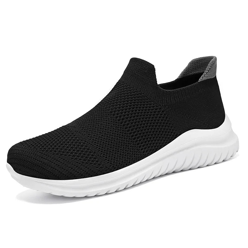 Breathable Soft EVA Sole Custom Fly Mesh Upper Anti-Slip Light Weight Slip-On Spring Summer Autumn Winter Height Increasing