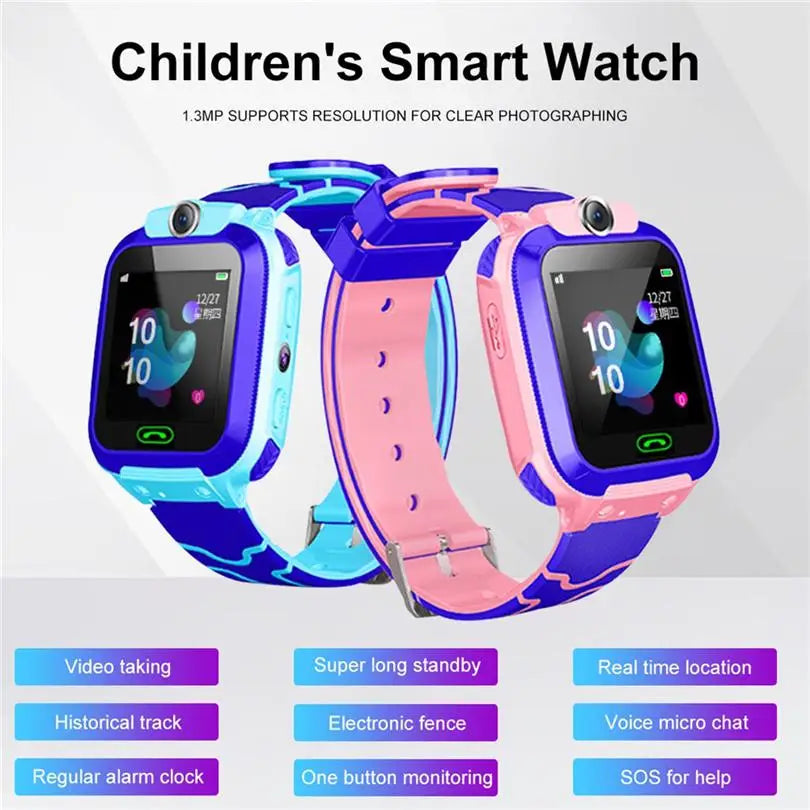 Q12 Children Kids Smart Watch SOS Phone Call Location Tracker Anti-Lost Camera Touch Screen Waterproof Student Wristwatch 828