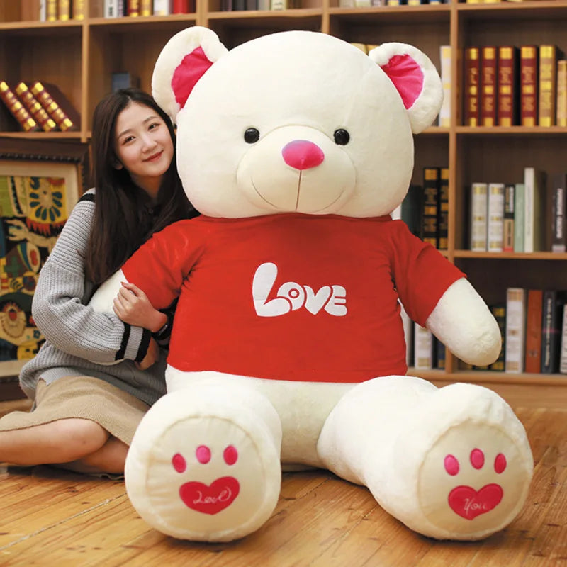 Genuine Customized Hoodies Bear Plush Toy Ribbon Teddy Bear Doll Cuddle Bear Dolls Girl Gift Shop Wholesale