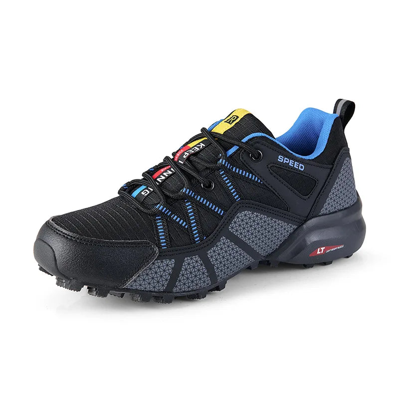 Cross-border Plus Size Autumn Hiking Low-top Shoes Men Women Mesh Casual Breathable Anti-Slip Couple Sneakers Outdoor Cycling