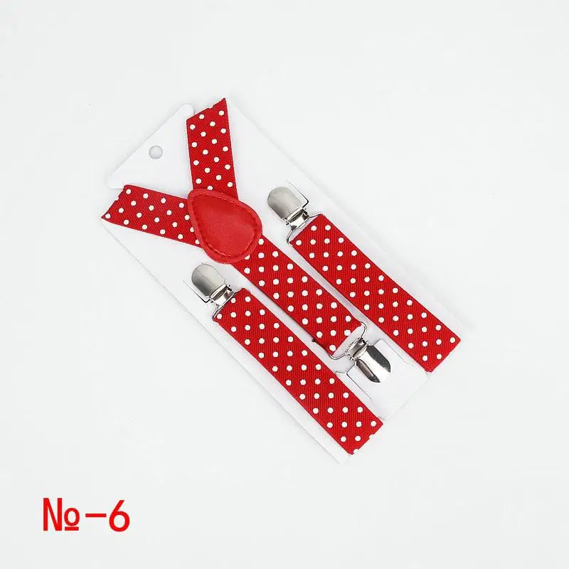 Fashion Polka Dot Colorful Children Belt Baby Boys Girls Suspenders Clip-on Y-Shape Braces Elastic Kids Adjustable 3 Clips Belts
