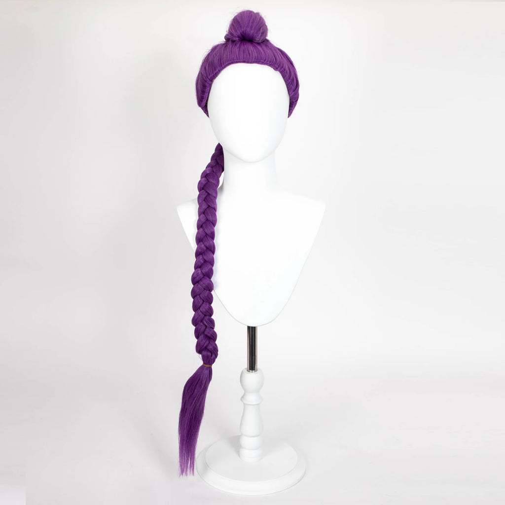 Skpop Demon-Slaying Girl Group Mira Cosplay Role Play Wig High-Temperature Silk Simulation Scalp Top for Zoe Lumi Anime 2025 New