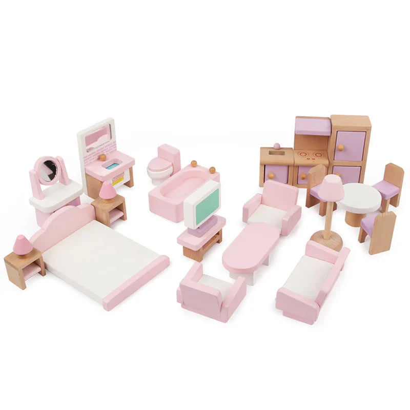 Pink Small Furniture Kitchen Puzzle Toys