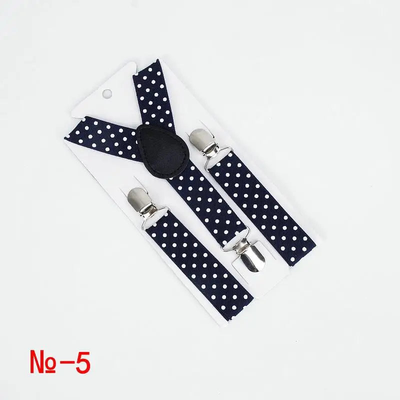 Fashion Polka Dot Colorful Children Belt Baby Boys Girls Suspenders Clip-on Y-Shape Braces Elastic Kids Adjustable 3 Clips Belts