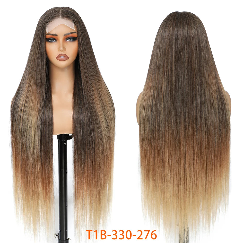 For Black Lace Front Wig for Women 4x4 Transparent Lace 180% Density Natural Hairline-Cosplay & Daily Use Synthetic Wig