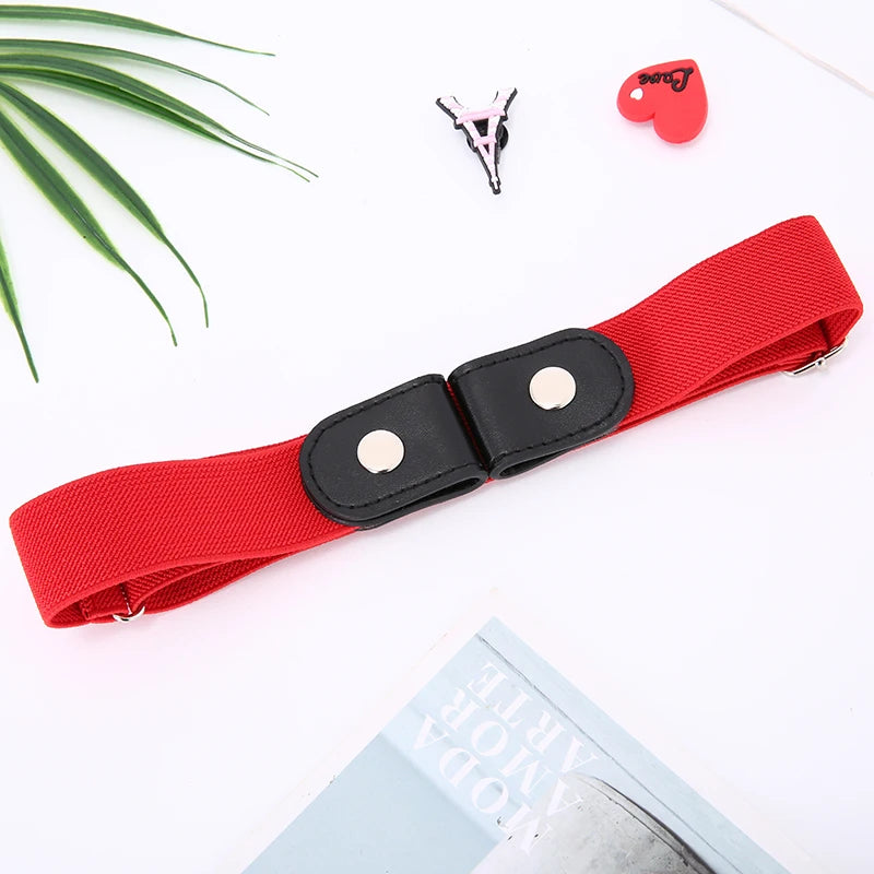 Womans Belt  Buckle-Free Waist Jeans Pants No Buckle Stretch Elastic Waist Belts for Men Women Invisible Belt DropShipping
