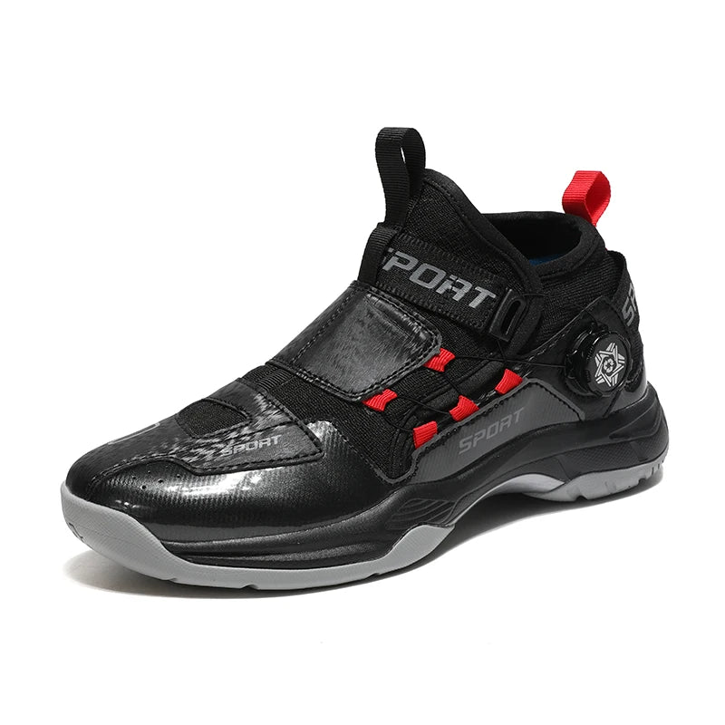 New Brand High Quality Luxury Tennis Shoes for Men Buckle Quick Lace 36-45 Fashion Badminton Sneaker Training Sports Shoe