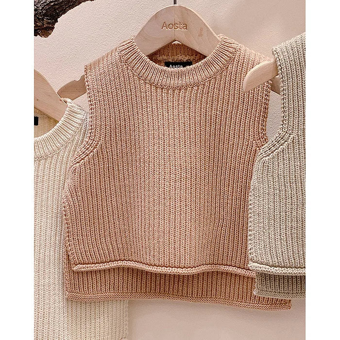 Baby Girls Sweaters Baby Girl Solid Sleeveless Pullover Vest Baby Boys Sweaters Knit Vest Kids Toddler Autumn Outerwear