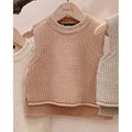 Baby Girls Sweaters Baby Girl Solid Sleeveless Pullover Vest Baby Boys Sweaters Knit Vest Kids Toddler Autumn Outerwear