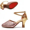 Outdoor square Latin Dance Shoes Adult Women's Mid-heel Dance Shoes Women's Summer Soft Bottom Ballroom Shoes
