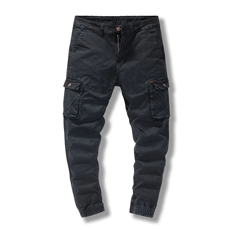 Wholesale Multi Pockets Army Green Cargo Trousers Jogger  Pants for Men