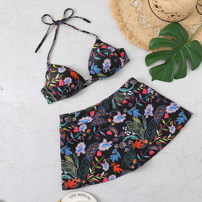 Sexy Bikinis Women Swimwear 2026 New Swimsuit Push Up Beachwear Female Swimming Bathing Suits With Skirt Bikini Set Pool Summer