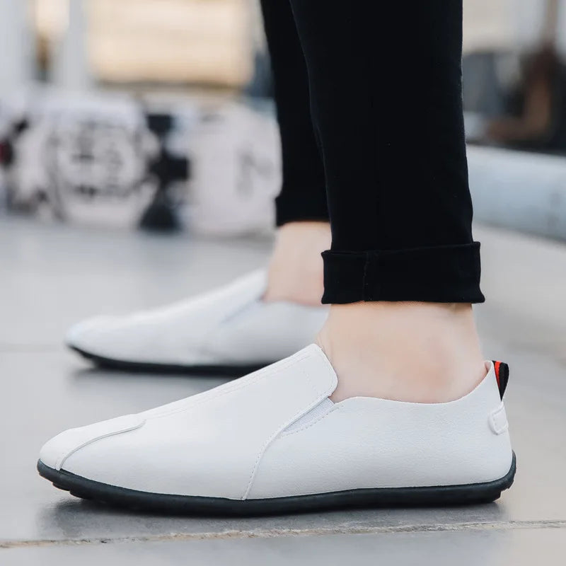 2019 New Mens Casual Shoes Shoes Mens Loafers  Zapatos De Hombre Men Casual Natural Leather Loafers Driving Moccasin Men Soft