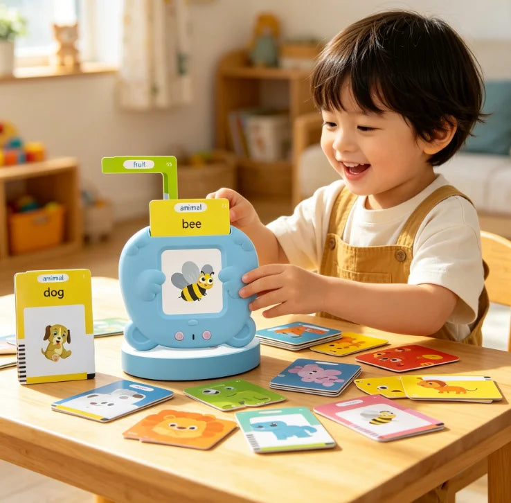 Custom Language English Spanish Boys' Plastic Learning Toys Talking Flashcards for Kids Aged 2-7