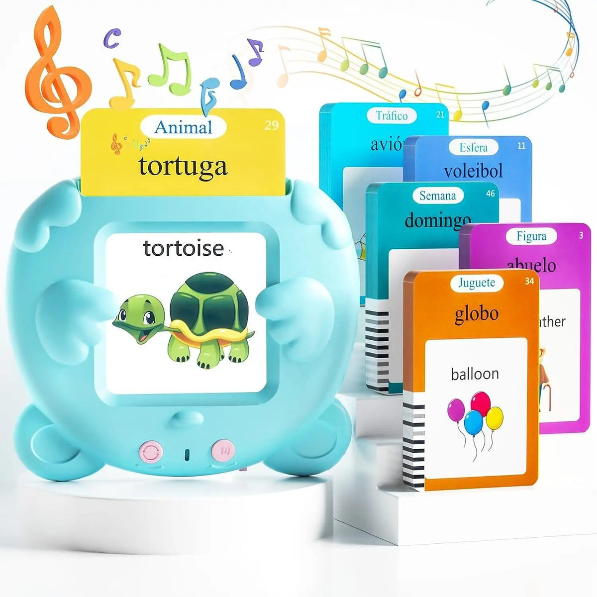 Custom Language English Spanish Boys' Plastic Learning Toys Talking Flashcards for Kids Aged 2-7