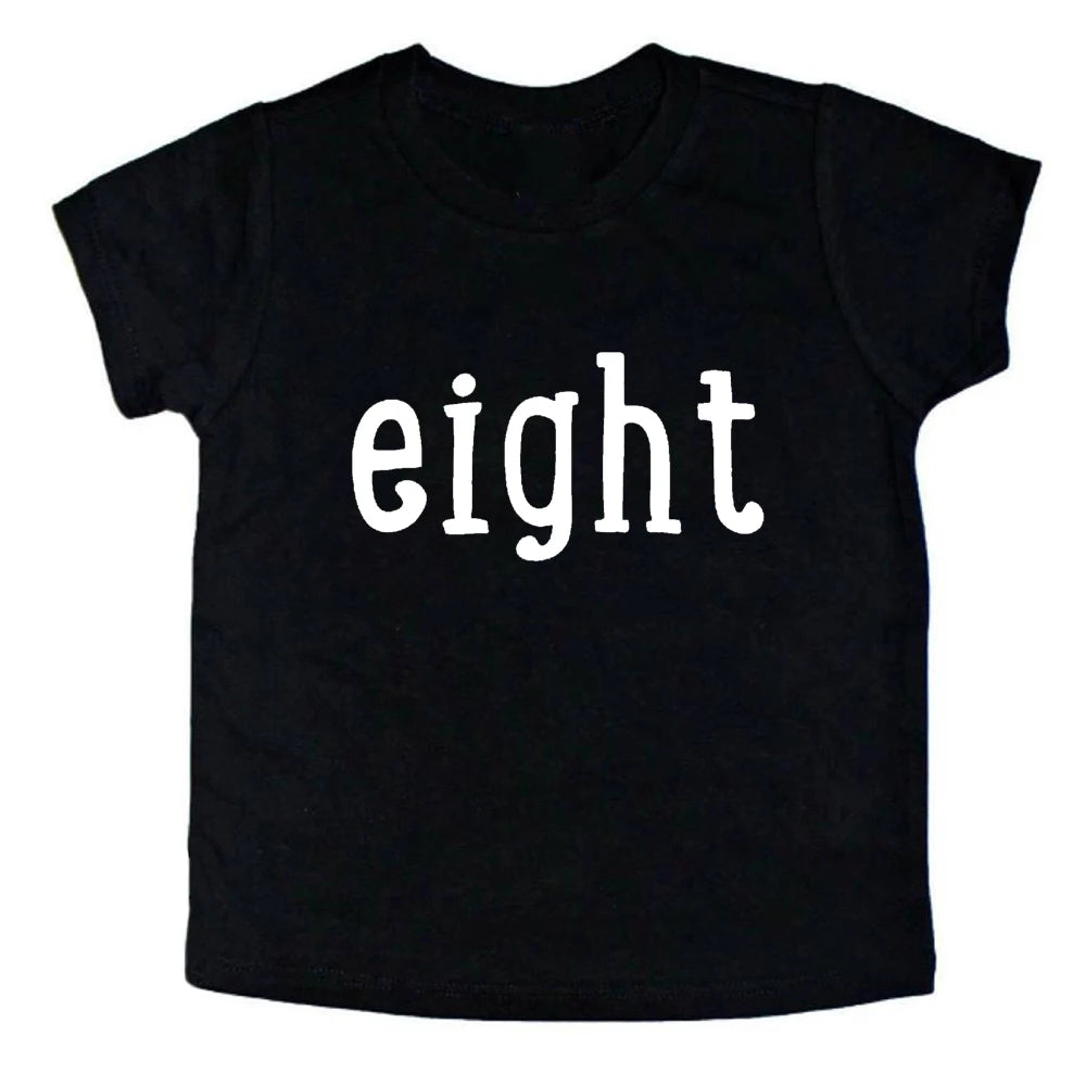 Kid's Birthday Tee Birthday Boy Birthday Girl Age Tee Shirts Short Sleeve Baby Fashion T-shirts Hot Birthday Design Drop Ship