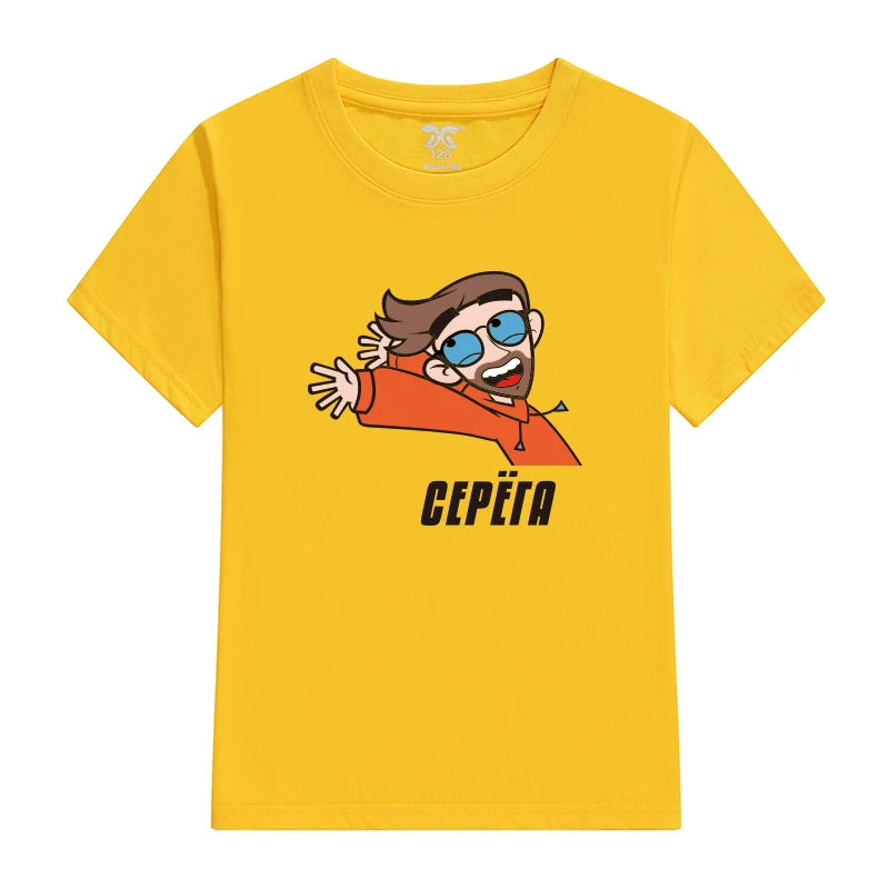 Children's 100% Cotton T Shirts Merch A4 SEROGA Print Casual Family Clothing Set boy's & girl's Fashion Tops