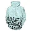 High Quality Hoodies Men Polynesian Tribal Design Red Oversized Hoodie Unisex Streetwear Hoodie