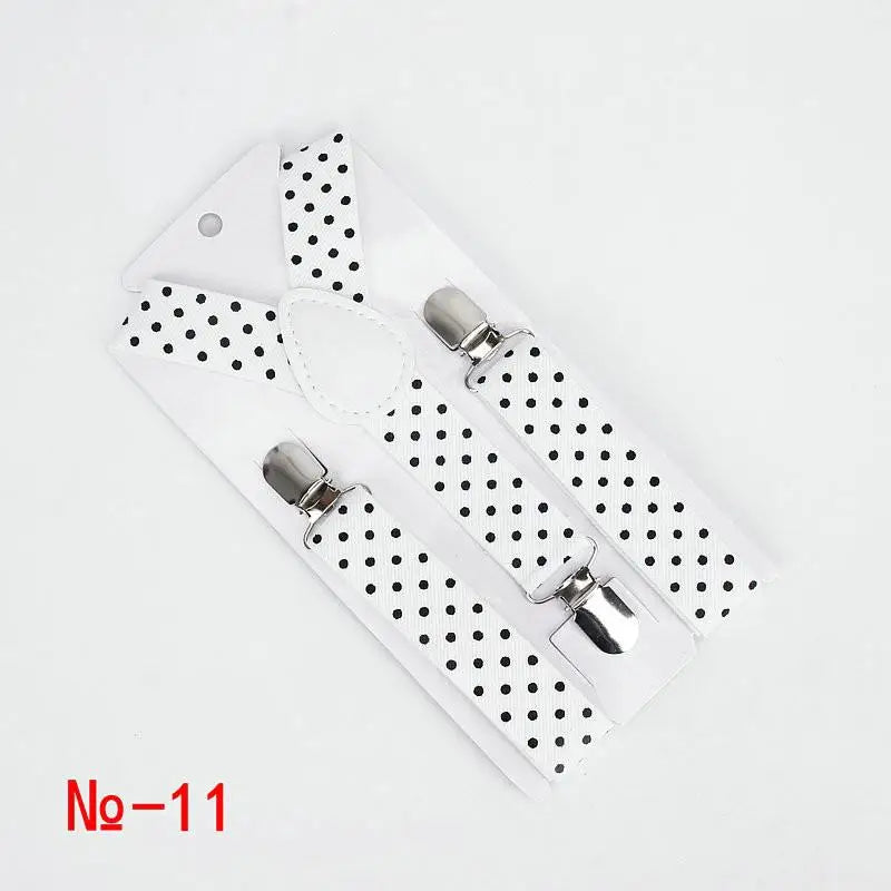 Fashion Polka Dot Colorful Children Belt Baby Boys Girls Suspenders Clip-on Y-Shape Braces Elastic Kids Adjustable 3 Clips Belts