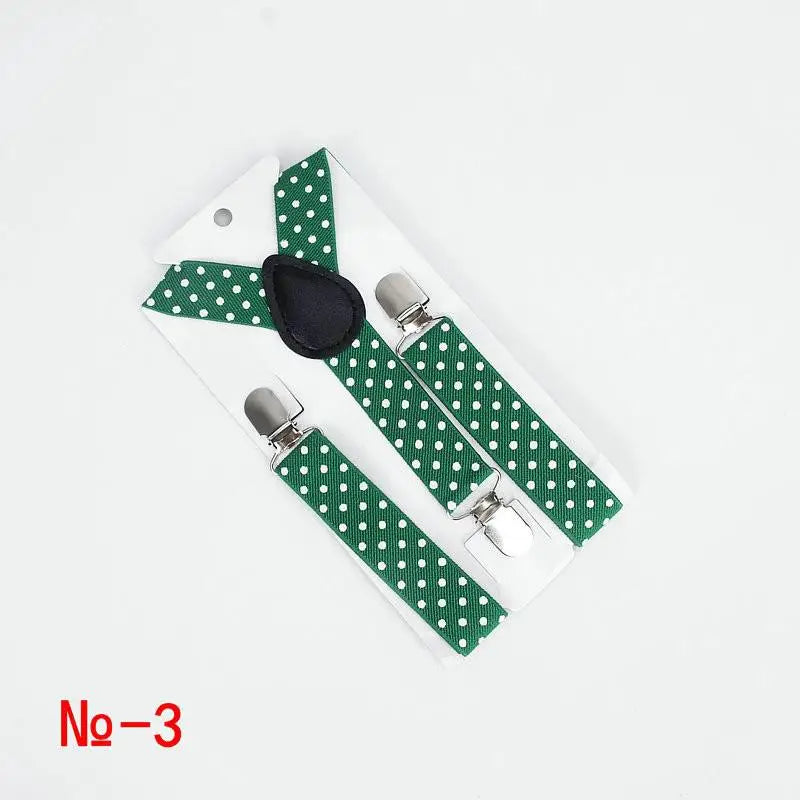 Fashion Polka Dot Colorful Children Belt Baby Boys Girls Suspenders Clip-on Y-Shape Braces Elastic Kids Adjustable 3 Clips Belts