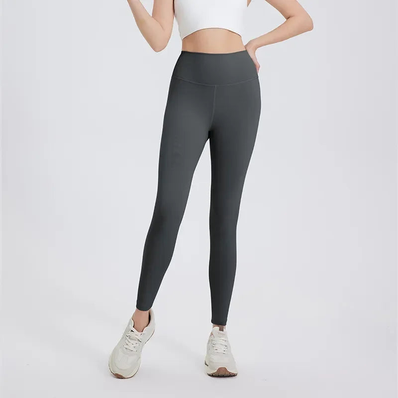 Sports Leggings High Waist Soft Naked Feeling Yoga Pants Women Sportwear Elastic Quick Dry Breathable