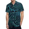 New High Quality Design Custom Hawaii Polynesian Tribal Summer Breathable Quick Dry Short Sleeve Shirt Aloha Men Loose Shirts