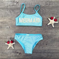 Kids 2 Pieces Swimwear Girls Sequined Hot Gold Bathing Sets Kid Swimming Suit Children Bikinis Baby Set New Biquini Infantil