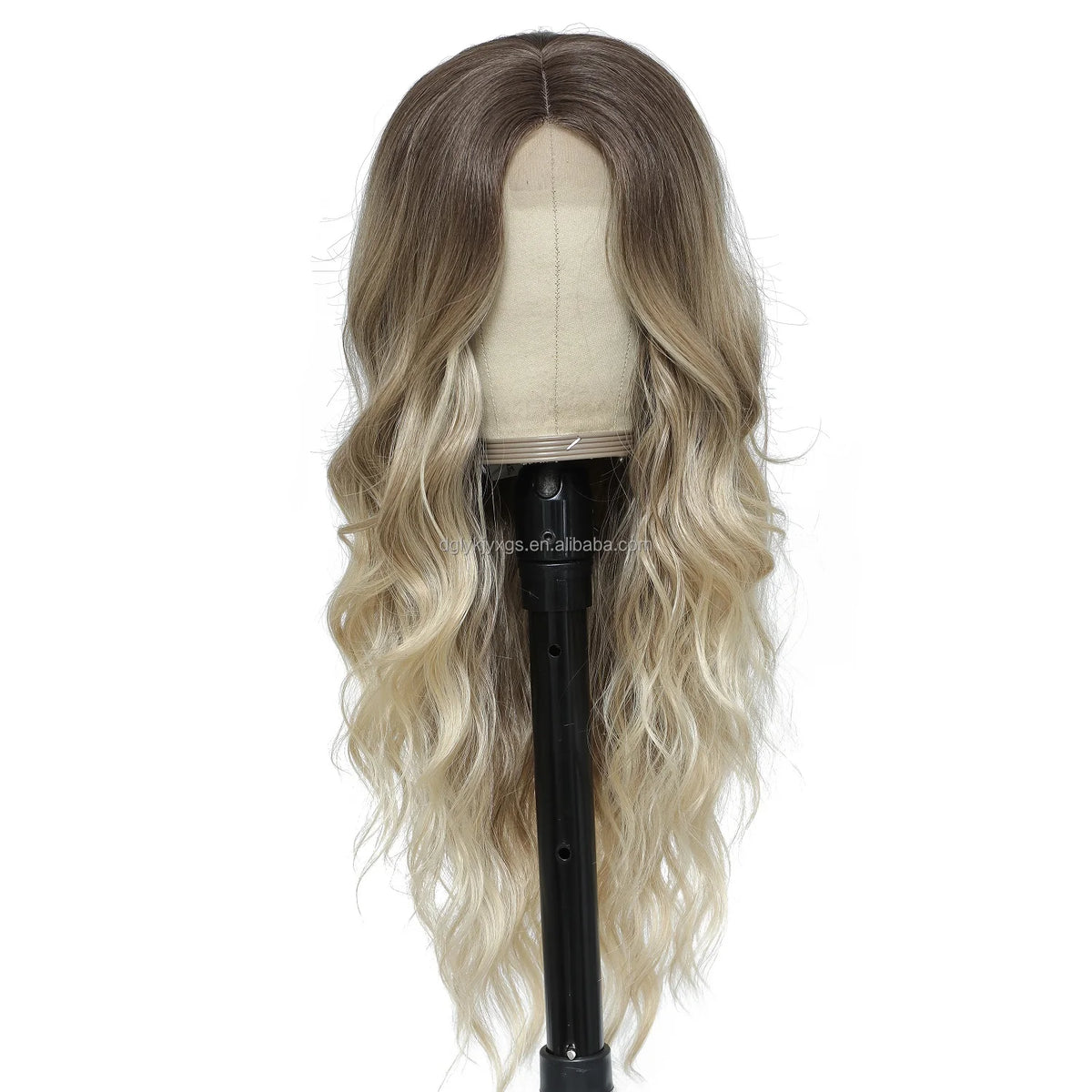 WL07 Small Area Lace Body Wave Synthetic Lace Wigs Lace Front Wigs Ombre Brown Mixed Blonde Water Wave Wig Women Hair