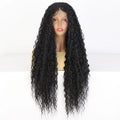 Wholesale Curly Synthetic Wig Premium Futura Fiber Heat Resistant 34inch T Part  Lace Front Glueless Cheap Wigs for Women