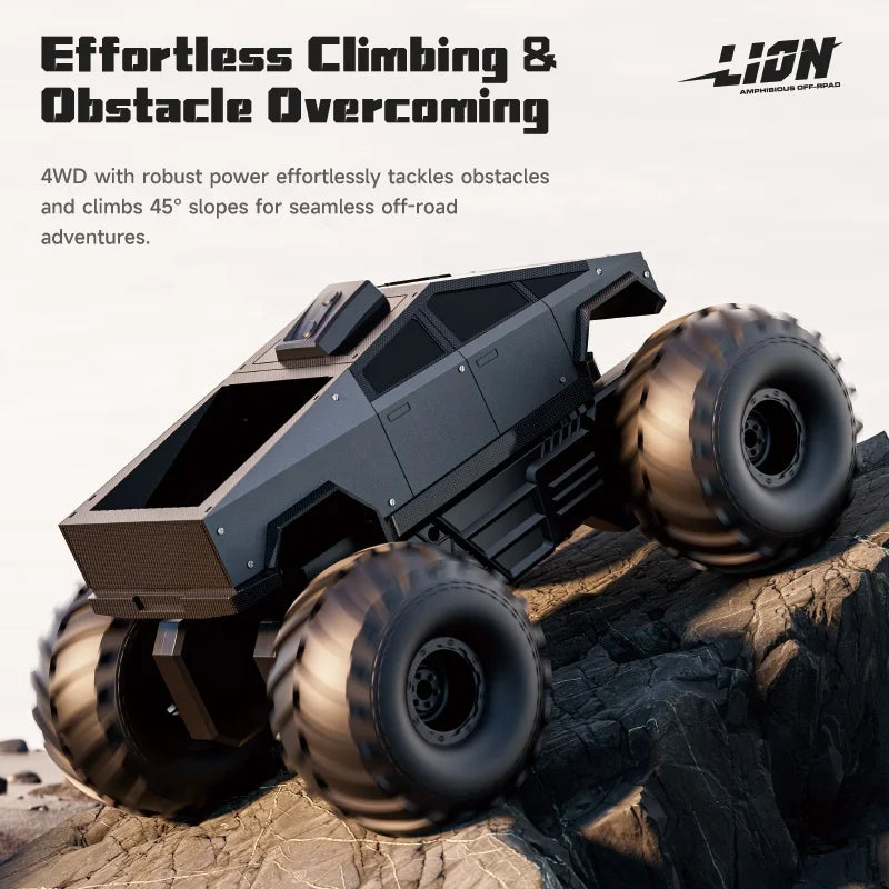 4DRC Y10 Watch Sensing 1:14 RC Car 4WD Amphibious Off-Road Vehicle All-Terrain Climbing Big Wheels 2.4G Remote Control Model Car
