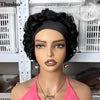 Short Curly Glueless Headband Half Wig None Lace Front Machine Made Raw Virgin Human Hair Wigs Wear and Go