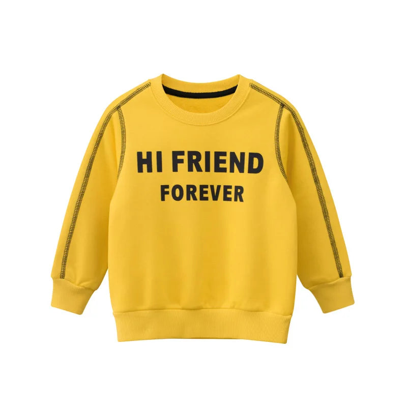 Kids Sweatshirts Coat Autumn Winter New Arrival for Boys & Girls Letter Print Sport Casual Outwear Children's Sweater Clothes